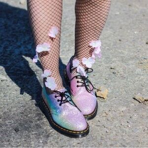 Rare NIB Dr martens 1461 rainbow glitter oxford’s shoes